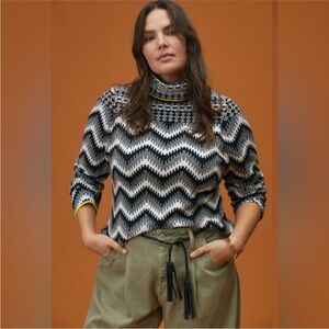 FP Movement by Free People Monochrome Zigzag Turtleneck Sweater